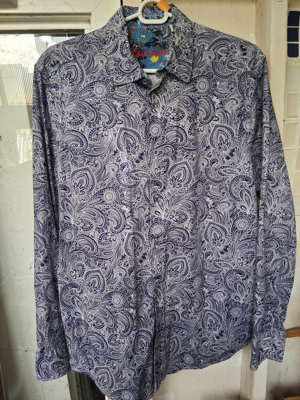 Mens Robert Graham Classic Fit Paisley Shirt Size Large